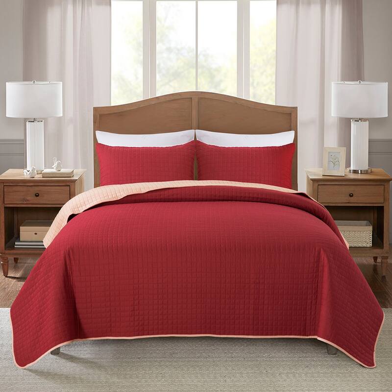 3-piece Reversible Bedspread Set