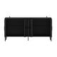 preview thumbnail 10 of 18, Buffet LED Light Industrial Glass Sideboard with Metal Frame and Tempered Glass Doors