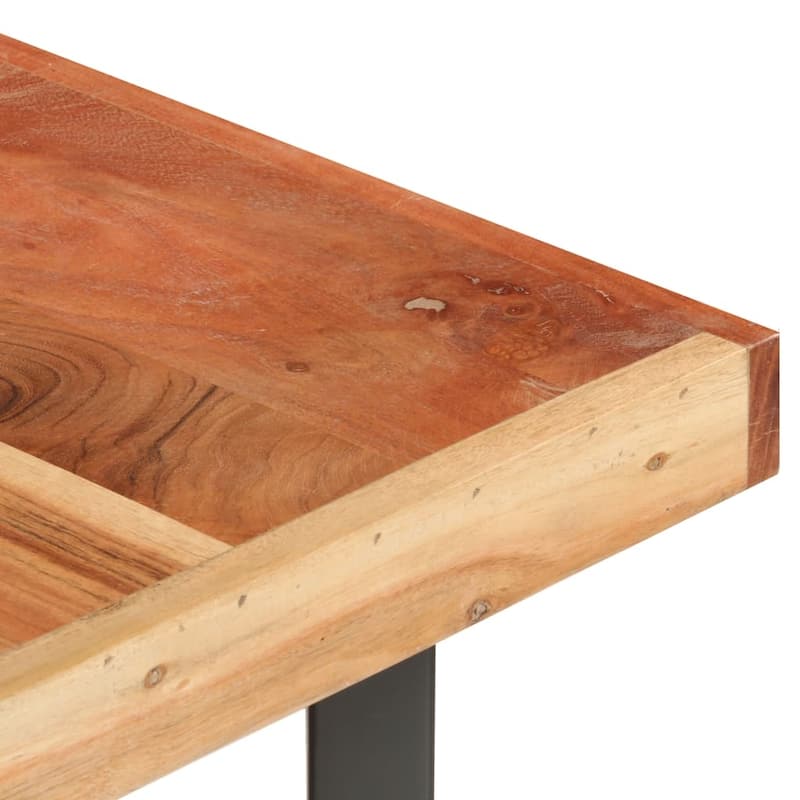 vidaXL Coffee Table 55.9"x35.4"x16.5" Solid Acacia Wood