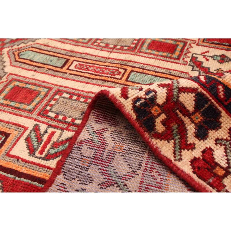 ECARPETGALLERY Hand-knotted Andelz Red Wool Rug - 4'3 x 6'9