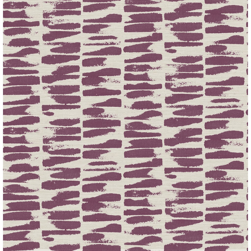 A-Street Prints Myrtle Purple Abstract Stripe Wallpaper