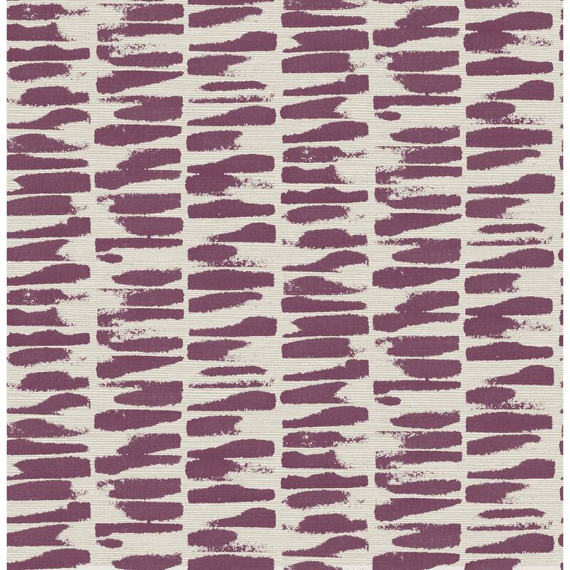 A-Street Prints Myrtle Purple Abstract Stripe Wallpaper
