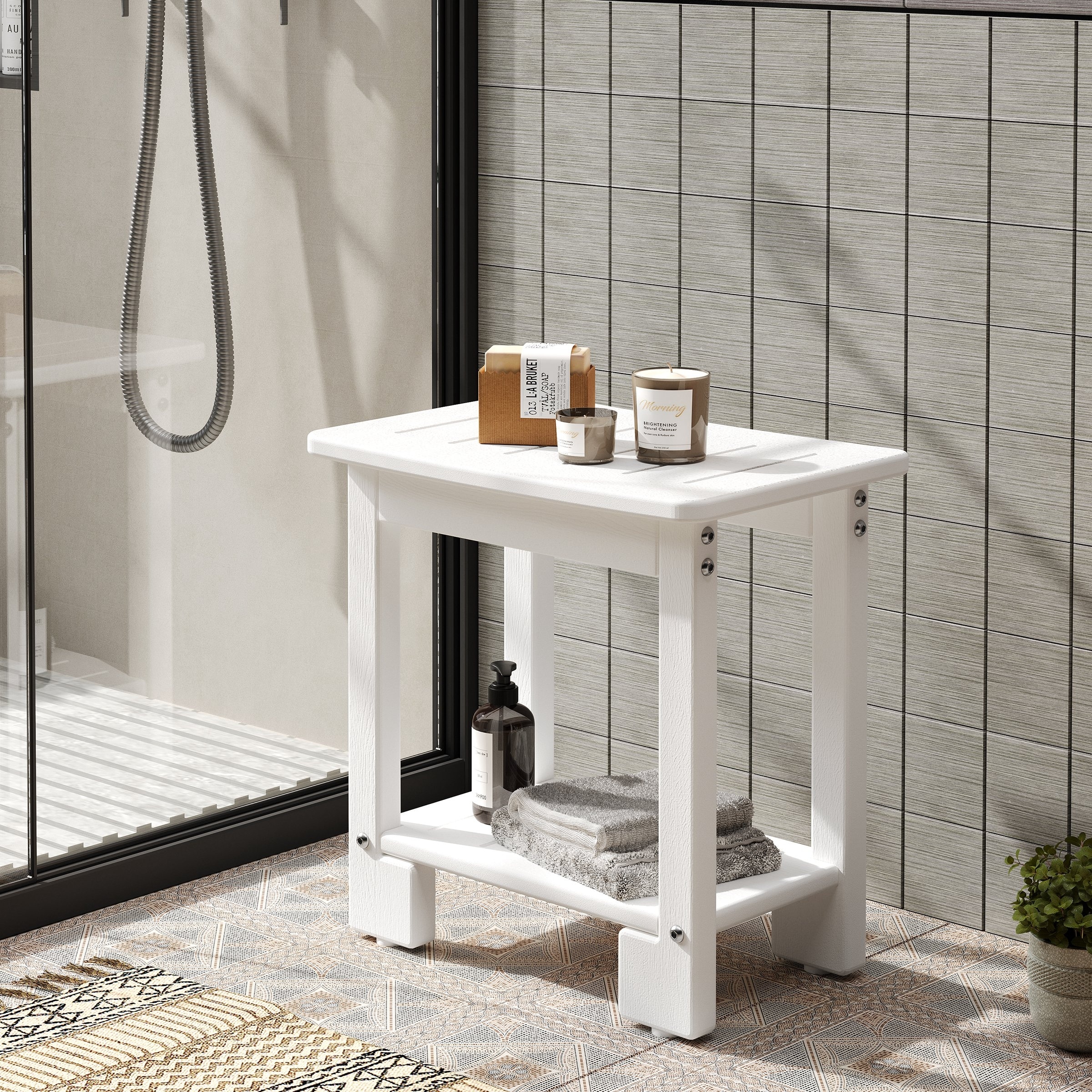 Bamboo shower bench bed bath and beyond 2025