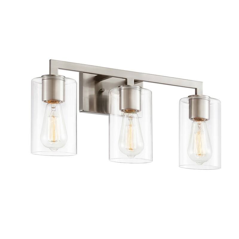 KAWOTI 20.75 inch 3-Light Bathroom Vanity Light with Clear Glass