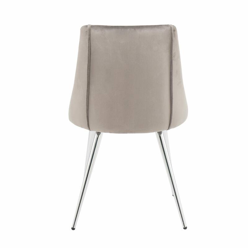 Modern Light Luxury Dining Chairs with Metal Legs-Set of 4