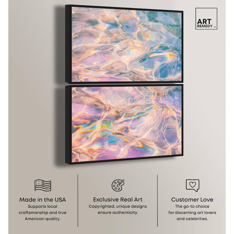 Metallic Drift II Canvas Set of 2 by Art Remedy