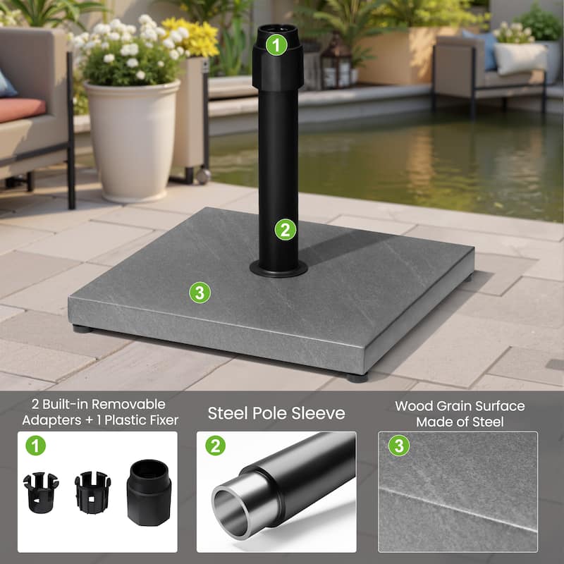 45LBS Outdoor Patio Square Concrete Market Umbrella Base Stand