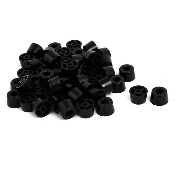 Table Chair Plastic Foot Pad 8mm Hole Diameter Black 51 Pcs Bed Bath