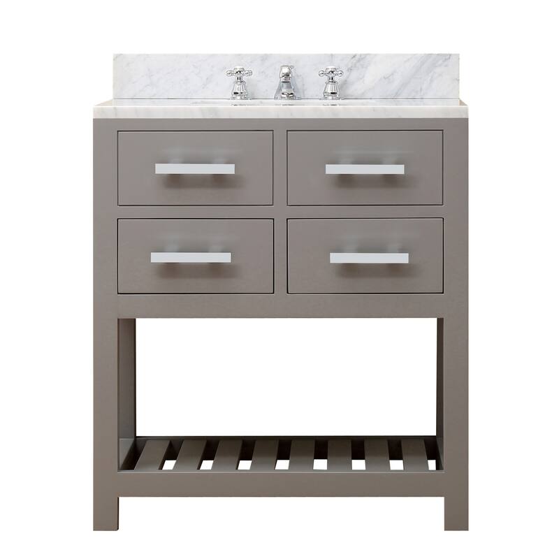 Water Creation Madalyn 30-inch Cashmere Grey Single Sink Bathroom Vanity