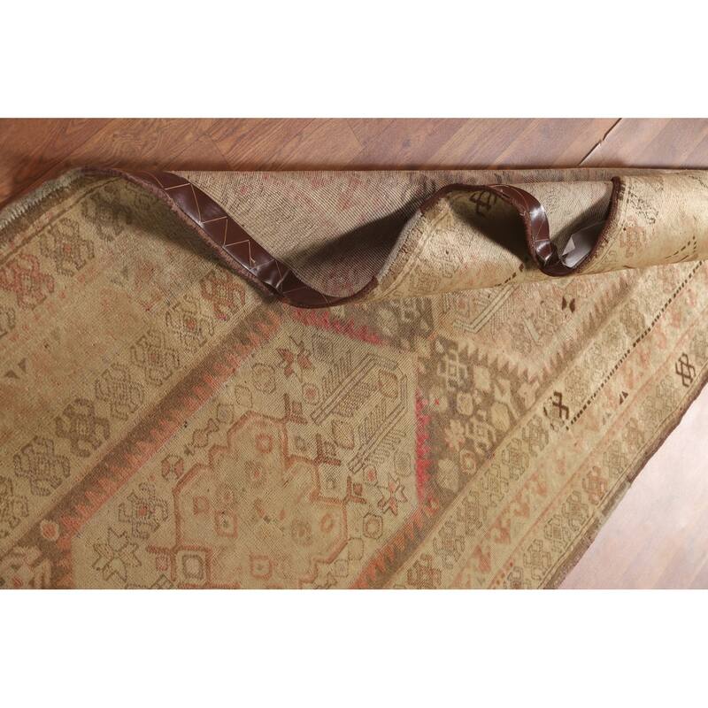 Ardebil Persian Antique Runner Rug Hand-Knotted Wool Carpet - 3'6" x 9'11"