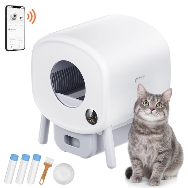 Self Cleaning Cat Toilet Electric Cat Litter Box Amazon Smart Cat Litter Box  Low Noise, Easy