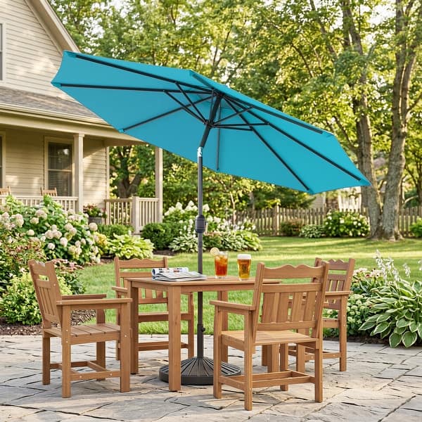 deck patio umbrella sales worldwide Patio Umbrella, 9 FT Outdoor Umbrellas Waterproof for Pool Table Deck Porch  Yard Garden, Market Umbrella with 8 Sturdy Ribs - Bed Bath & Beyond