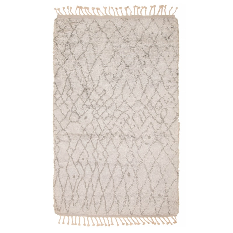 Tangier Grey Rug 4'11" x 8'1" - 4'11 x 8'1 - Light Grey - 4'11 x 8'1