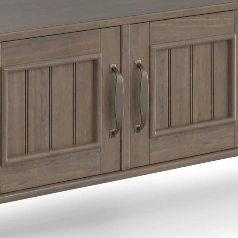 WYNDENHALL Rowan SOLID WOOD 48 inch Wide Contemporary Console Table in Smoky Brown - 17.5"d x 48" w x 29.5"h