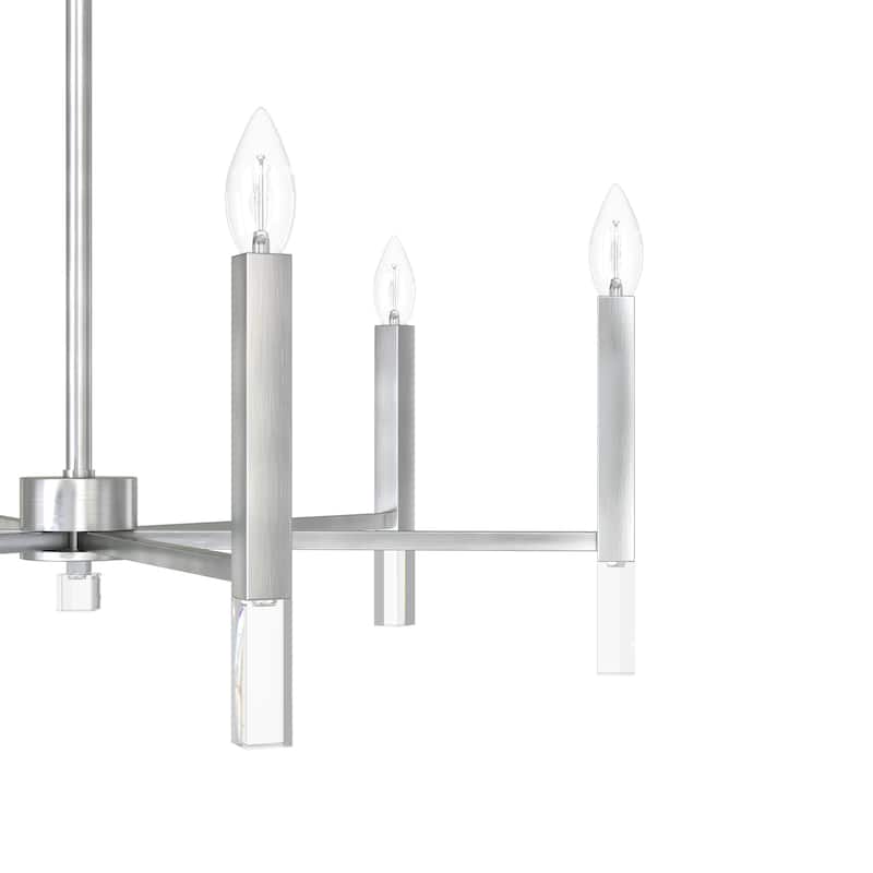 Hunter Sunjai Candle Chandelier - Entry, Kitchen Island, Dining Room, Living Room - Geometric, Glam, Contemporary