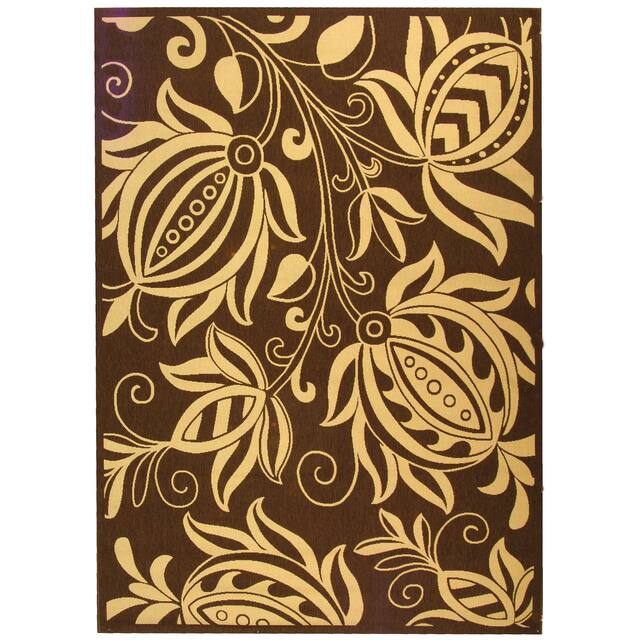 SAFAVIEH Courtyard Leatrice Indoor/ Outdoor Patio Backyard Rug