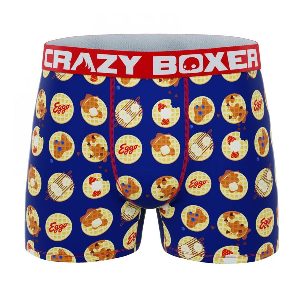 Crazy Boxer Kelloggs Eggo Waffle Logo And Waffles Print Mens Boxer Briefs