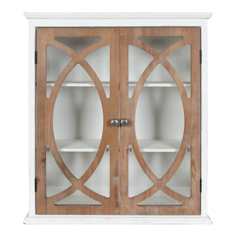 Kate and Laurel Quinlan Decorative Rustic 2-Door Wall Cabinet