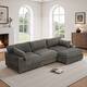 Option Light Grey-4 Pieces with Ottoman