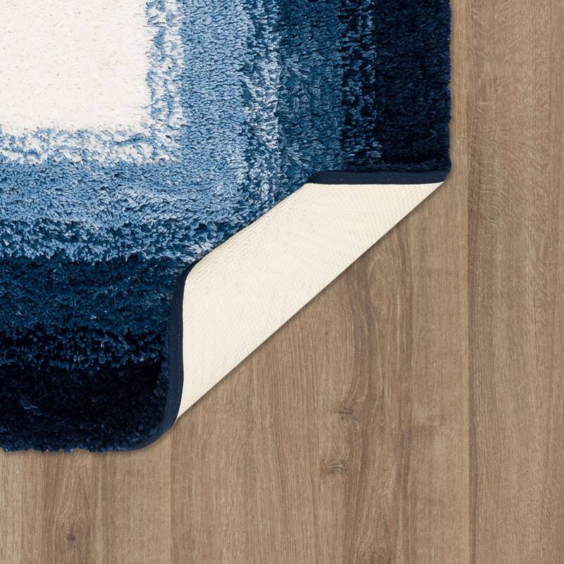 Mohawk Home Machine Washable Ombre Border Bath Rug