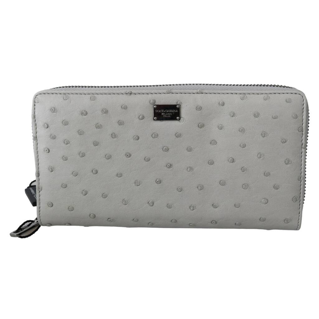 Dolce & Gabbana Elegant Ostrich Leather Continental Men's Wallet - One Size
