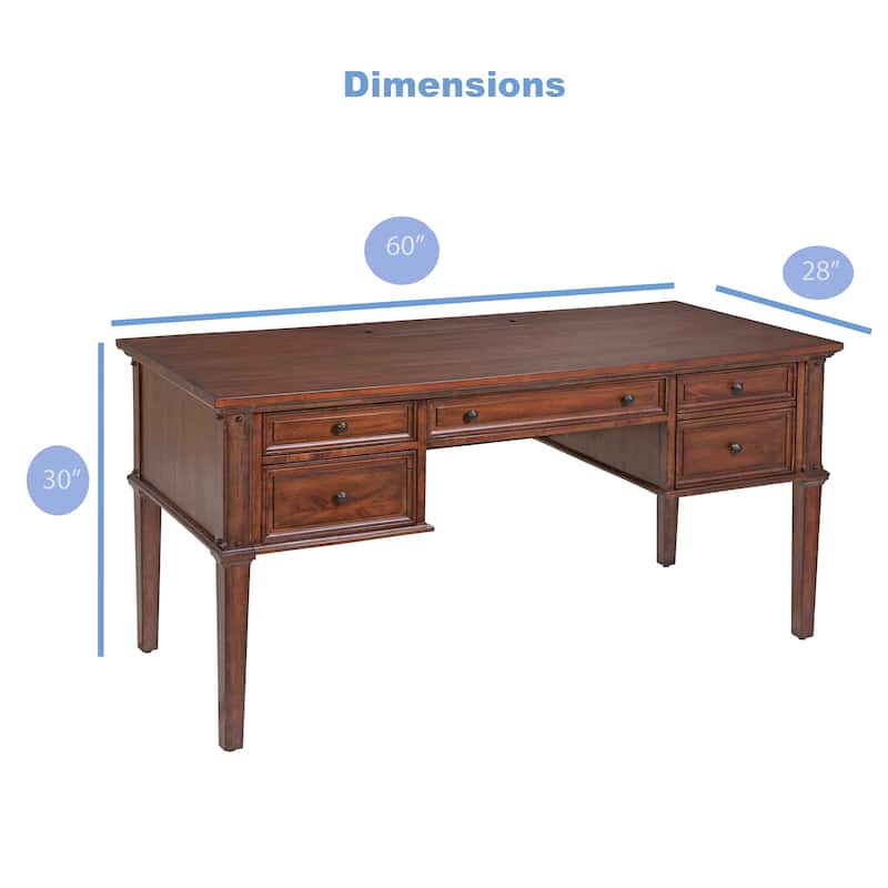 Harbor Point Vintage 60-inch Storage Desk
