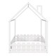 preview thumbnail 12 of 11, Full Size Wooden House Bed Frame with Fence for Kids and Teens, Sturdy Pinewood Construction