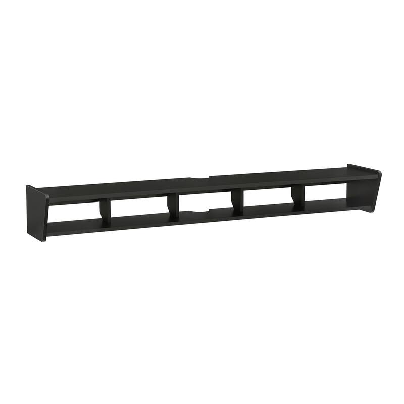 Sleek Wall-Mounted Floating TV Stand for TVs Up to 70 Inches - Features 5 Open Cubbies and Cord Management