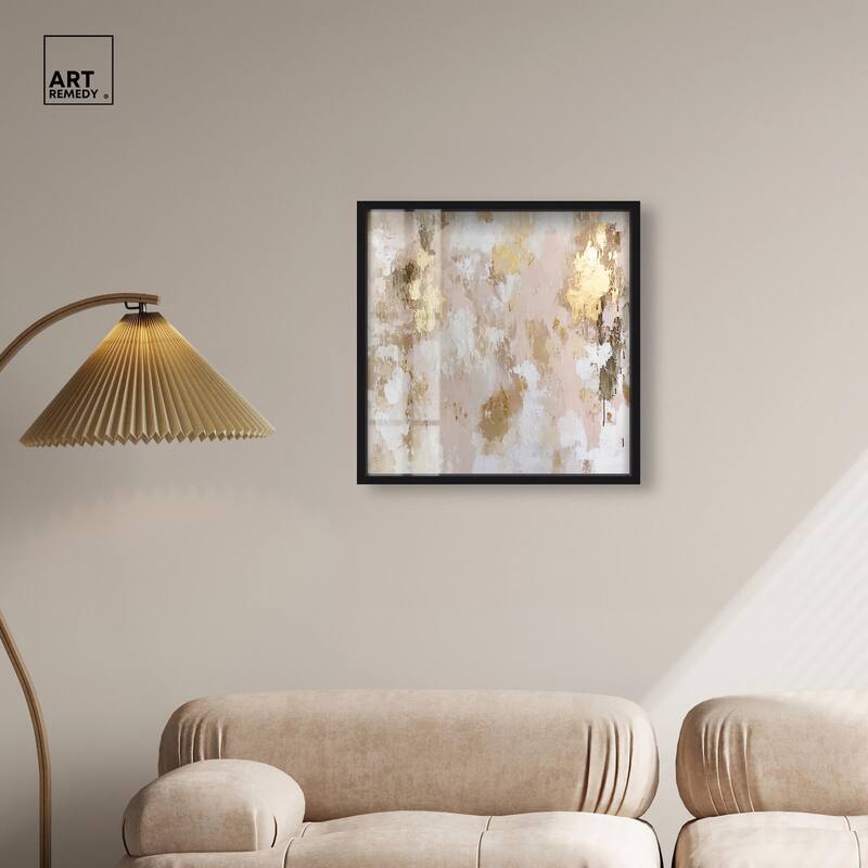 Golden Glimmer Gesture I Shadowbox by Art Remedy