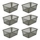 preview thumbnail 20 of 37, YBM Home Large Plastic Storage Basket for Organizing Grey - 6 Piece