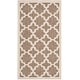 preview thumbnail 49 of 132, SAFAVIEH Courtyard Dorthey Indoor/ Outdoor Waterproof Patio Backyard Rug 2' x 3'7" - Brown/Bone