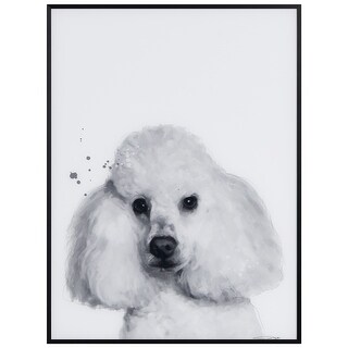 "Poodle" Black and White Pet Portraits on Reverse Printed Art Glass ...