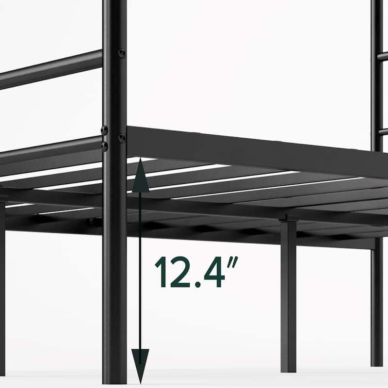 Priage by ZINUS Black Metal Canopy Platform Bed Frame