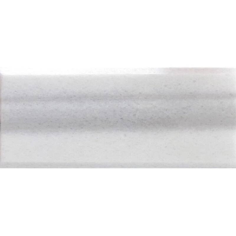 Apollo tile 3 x 6 Grandis Polished Beveled Light Gray Equator Marble Tile (5 sq ft/case) - 40 Pack