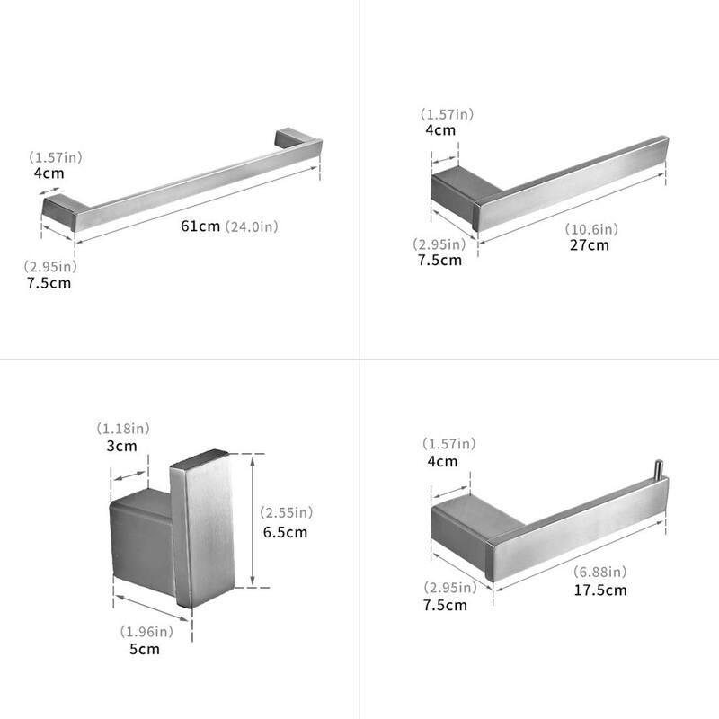 4-piece Bathroom Modern Polished Accessory set