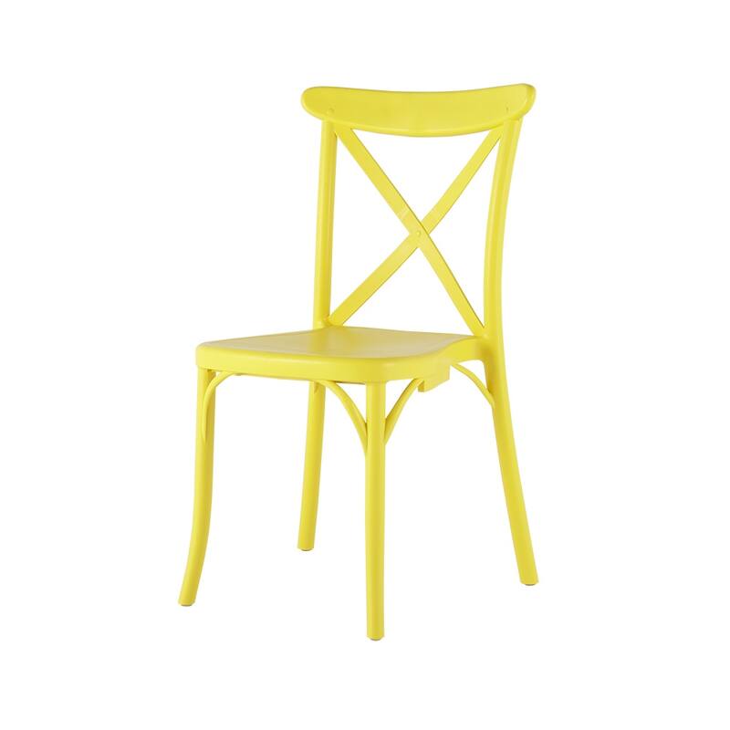 Xenia Plastic Resin Outdoor Dining Side Chairs (Set of 2)