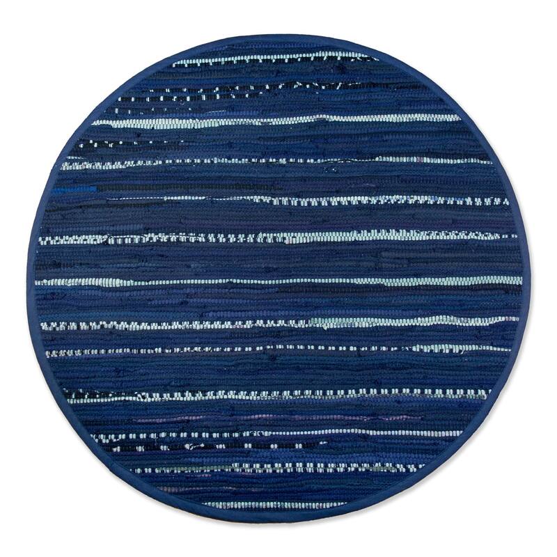 DII Recycled Fabric Striped Handmade Rag Rug
