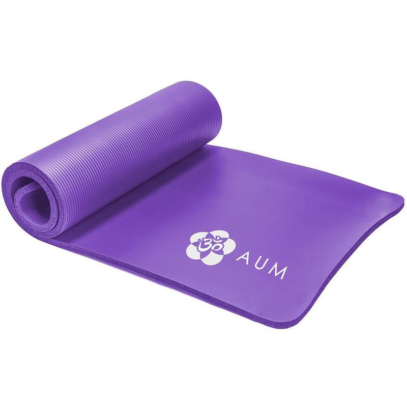AUM High Density HD Foam Tech Yoga Exercise Mat - 72" x 24" x 1/2"