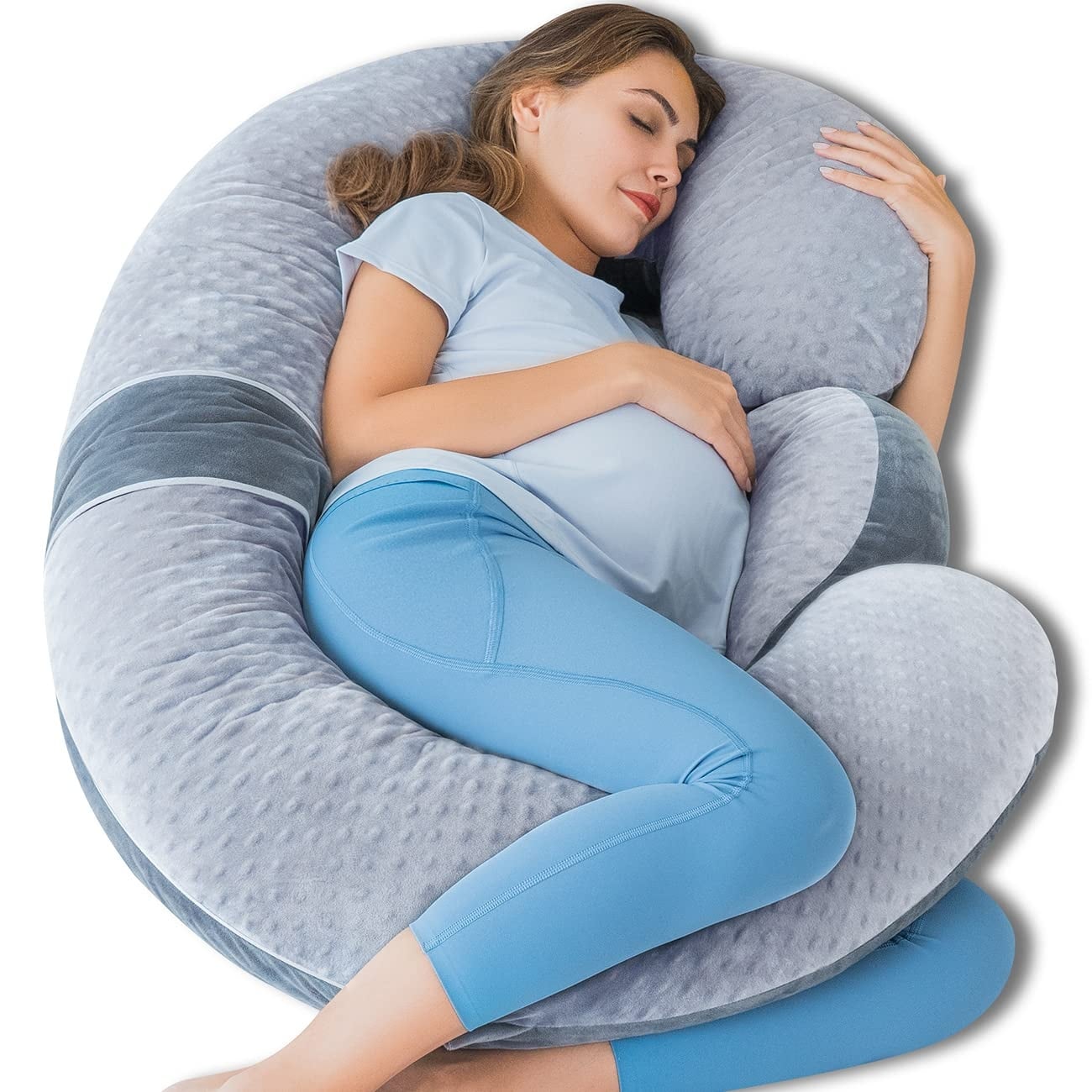 Pregnancy Pillows E Shaped Full Body Pillow for Sleeping with Pregnancy Wedge Pillow for Belly 60 Inch Maternity Pillow Bed Bath Beyond 40357549