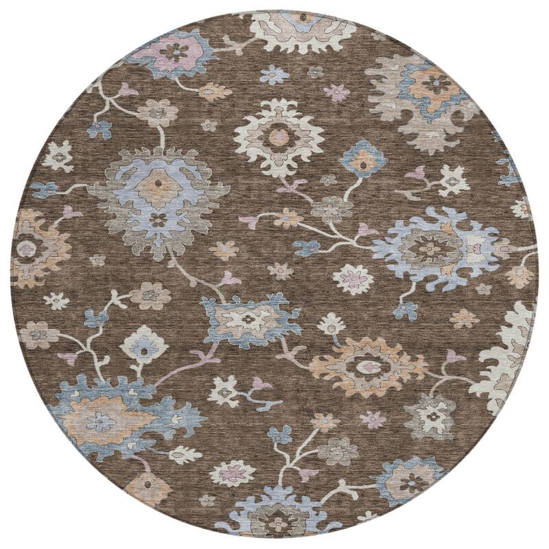 HomeRoots Floral Transitional Rectangle Outdoor Rug
