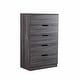 preview thumbnail 9 of 22, Furniture of America Marlone Contemporary Flush Base 5-drawer Chest