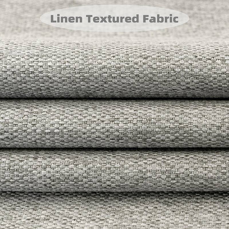 DriftAway Faux Linen Textured Solid Color Blackout Tie Up Curtain for Kitchen Adjustable Balloon Rod Pocket Window Curtains