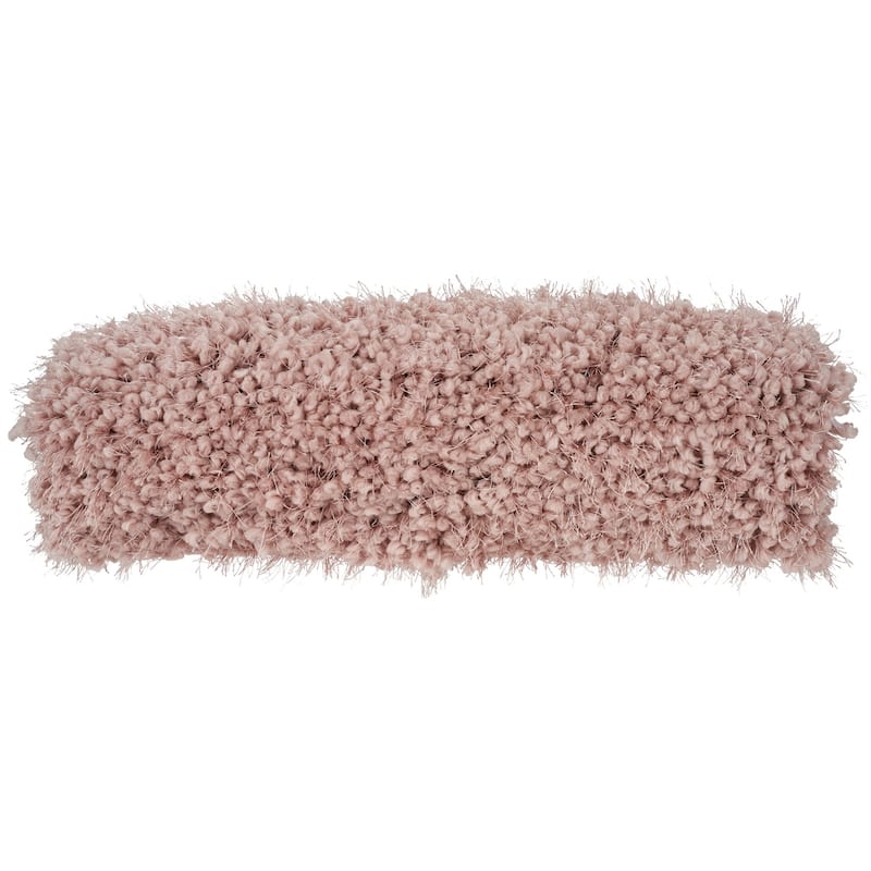 Mina Victory Shag Solid Throw Pillow - Blush - 5" x 20"