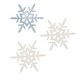 preview thumbnail 2 of 3, White Light Blue Grey Wood Cutout Snowflake Decorations Small Winter Accents for Bowl or Vase Filler 3 Asstd.