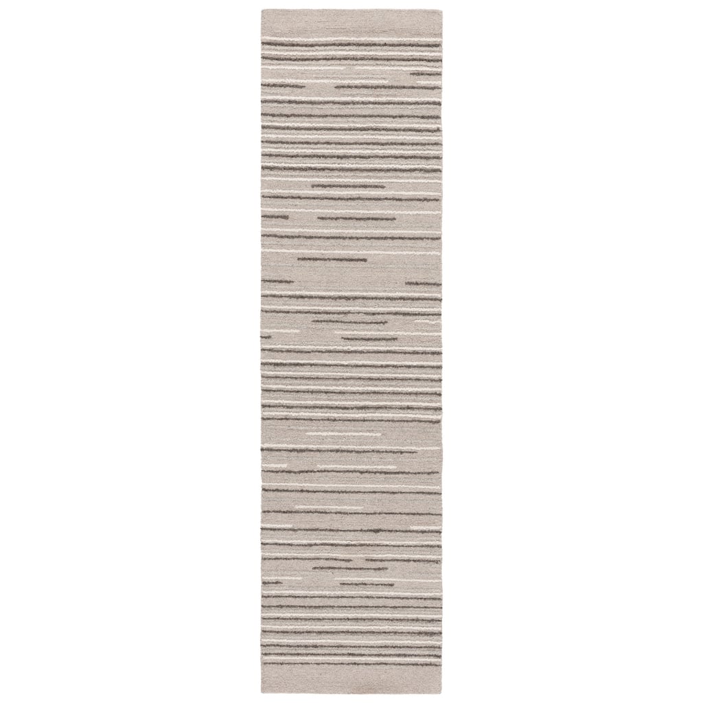 SAFAVIEH Handmade Ebony Isaure Modern Striped Wool Rug