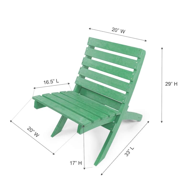 Grandcourt Quick Assembly All-Weather Outdoor Folding Patio Chair and Table Set - 3-piece