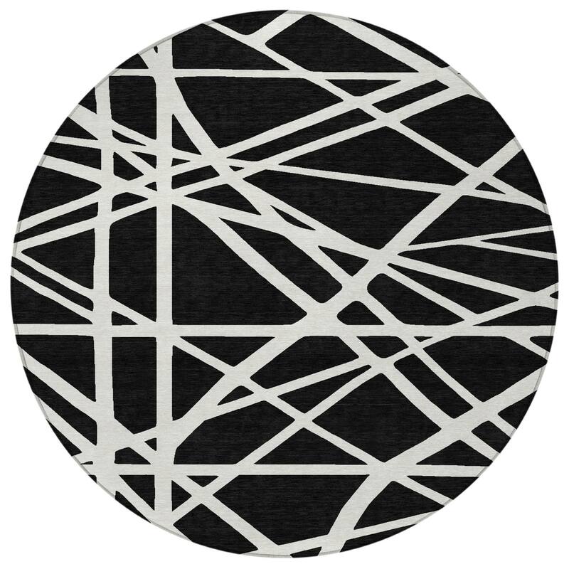 HomeRoots Geometric Transitional Rectangle Outdoor Rug