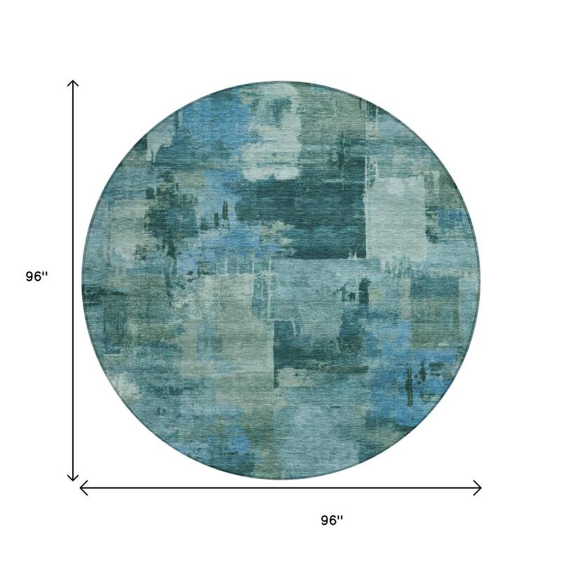 HomeRoots Abstract Transitional Rectangle Outdoor Rug