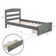 preview thumbnail 19 of 30, Platform Twin Bed Frame with Storage Drawer
