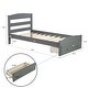 preview thumbnail 23 of 31, Twin Size Platform Bed Panel Bed with Storage Drawer for Kids, Teens
